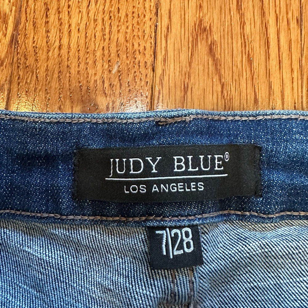 Women's Control Top Blue Flared Jeans Size 7 - Picture 4 of 6